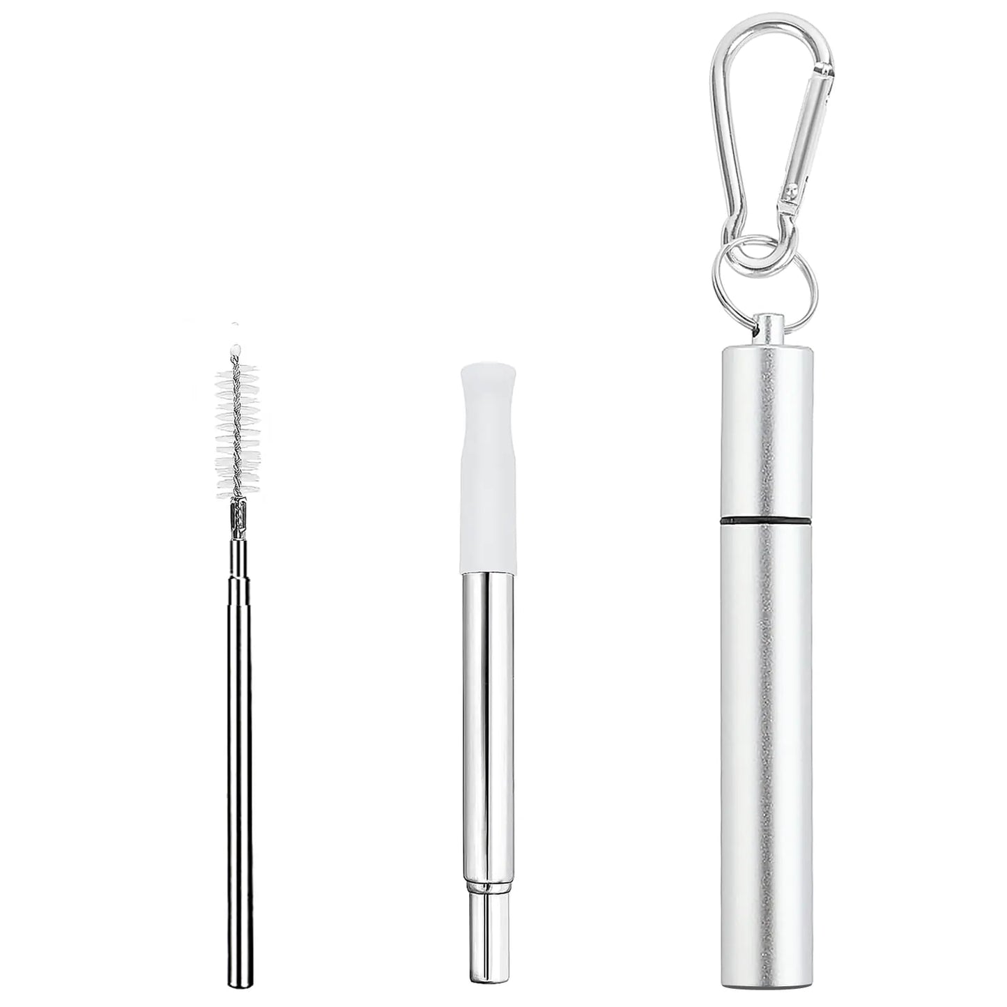 EcoCruise Stainless Steel Collapsible Straw Set