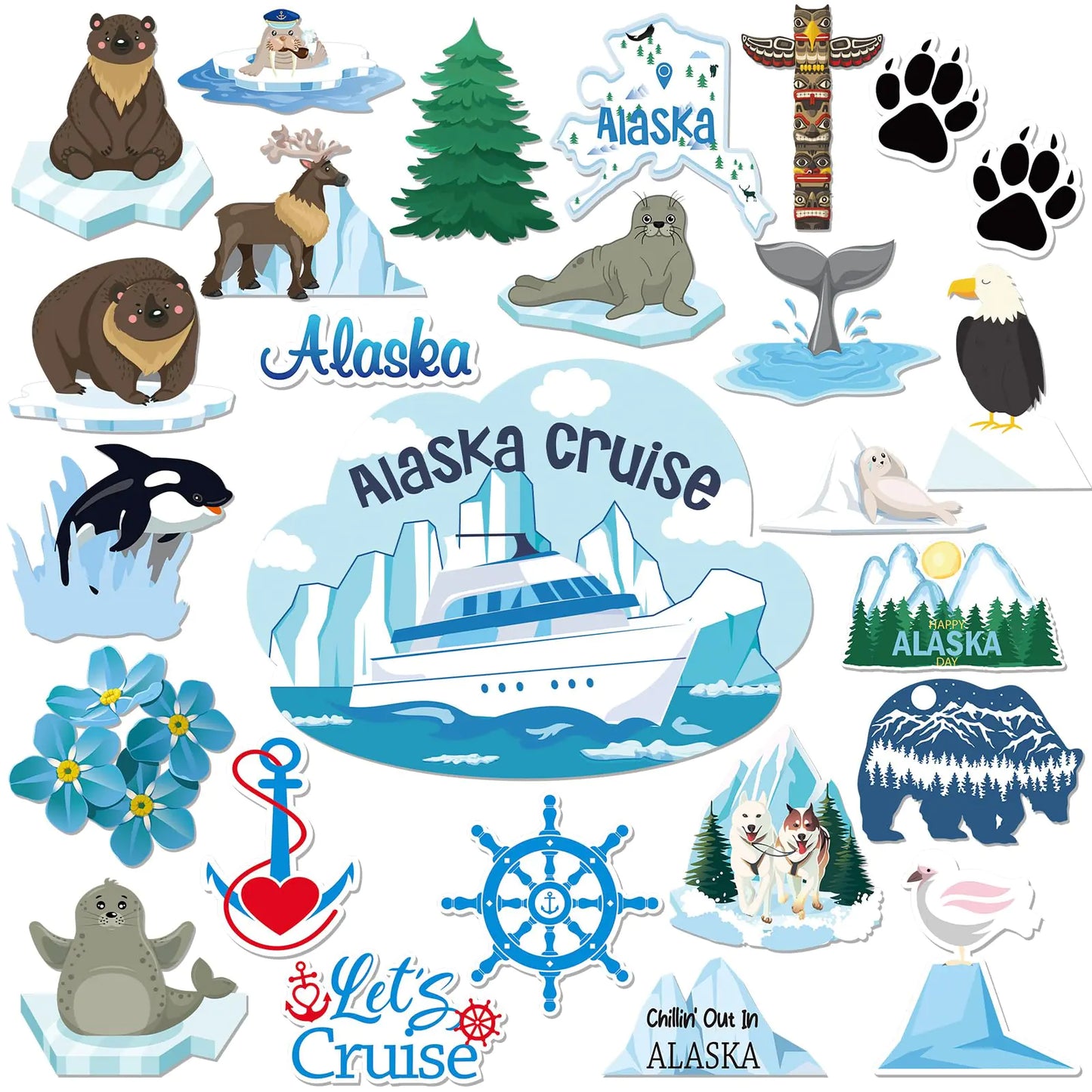 Alaska Adventure 25pc Magnetic Cruise Door Set