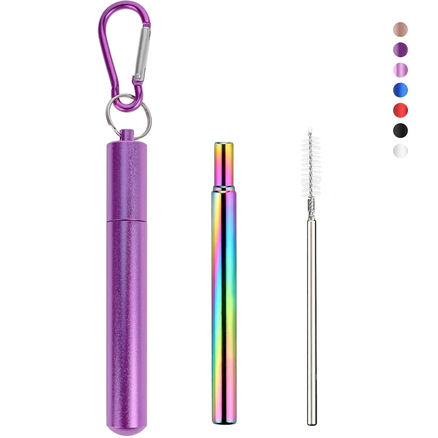 FlexiStrawz Portable Stainless Steel Set