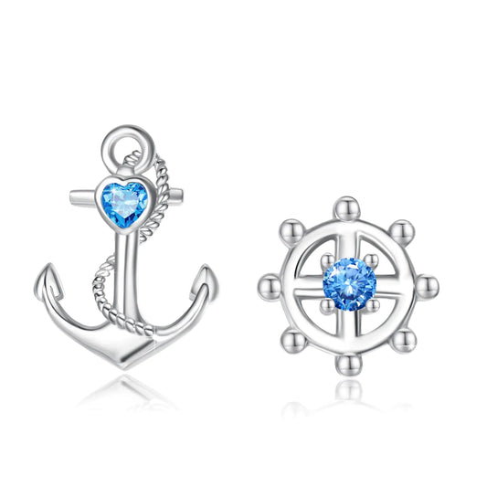 925 Sterling Silver Nautical Studs