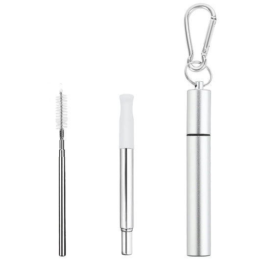 EcoCruise Stainless Steel Collapsible Straw Set